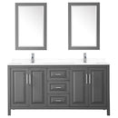 Daria 72" Free Standing Double Basin Vanity Set with Cabinet, Cultured Marble Vanity Top, and Framed Mirror - image 14