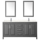 Daria 72" Free Standing Double Basin Vanity Set with Cabinet, Cultured Marble Vanity Top, and Framed Mirror - image 15