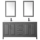 Daria 72" Free Standing Double Basin Vanity Set with Cabinet, Cultured Marble Vanity Top, and Framed Mirror - image 16