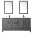 Daria 72" Free Standing Double Basin Vanity Set with Cabinet, Cultured Marble Vanity Top, and Framed Mirror - image 18