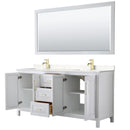 Daria 72" Free Standing Double Basin Vanity Set with Cabinet, Cultured Marble Vanity Top, and Framed Mirror - image 2