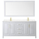 Daria 72" Free Standing Double Basin Vanity Set with Cabinet, Cultured Marble Vanity Top, and Framed Mirror - image 3