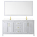 Daria 72" Free Standing Double Basin Vanity Set with Cabinet, Cultured Marble Vanity Top, and Framed Mirror - image 10