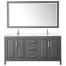 Daria 72" Free Standing Double Basin Vanity Set with Cabinet, Cultured Marble Vanity Top, and Framed Mirror - image 15