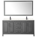 Daria 72" Free Standing Double Basin Vanity Set with Cabinet, Cultured Marble Vanity Top, and Framed Mirror - image 17