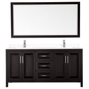 Daria 72" Free Standing Double Basin Vanity Set with Cabinet, Cultured Marble Vanity Top, and Framed Mirror - image 21