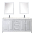 Daria 72" Free Standing Double Basin Vanity Set with Cabinet, Cultured Marble Vanity Top, and Medicine Cabinet - image 7