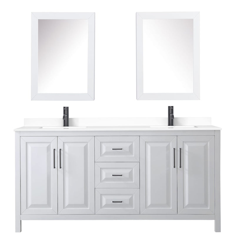 Daria 72" Free Standing Double Basin Vanity Set with Cabinet, Cultured Marble Vanity Top, and Medicine Cabinet - image 10