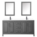 Daria 72" Free Standing Double Basin Vanity Set with Cabinet, Cultured Marble Vanity Top, and Medicine Cabinet - image 16