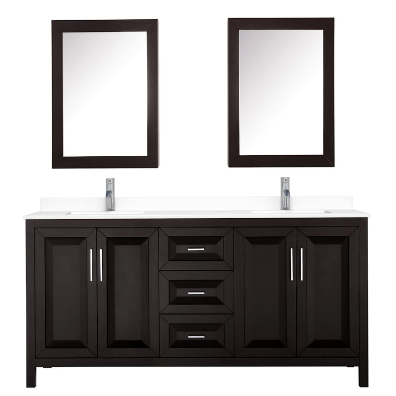 Daria 72" Free Standing Double Basin Vanity Set with Cabinet, Cultured Marble Vanity Top, and Medicine Cabinet - image 21