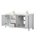 Daria 72" Free Standing Double Basin Vanity Set with Cabinet and Cultured Marble Vanity Top - image 2