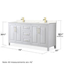 Daria 72" Free Standing Double Basin Vanity Set with Cabinet and Cultured Marble Vanity Top - image 5