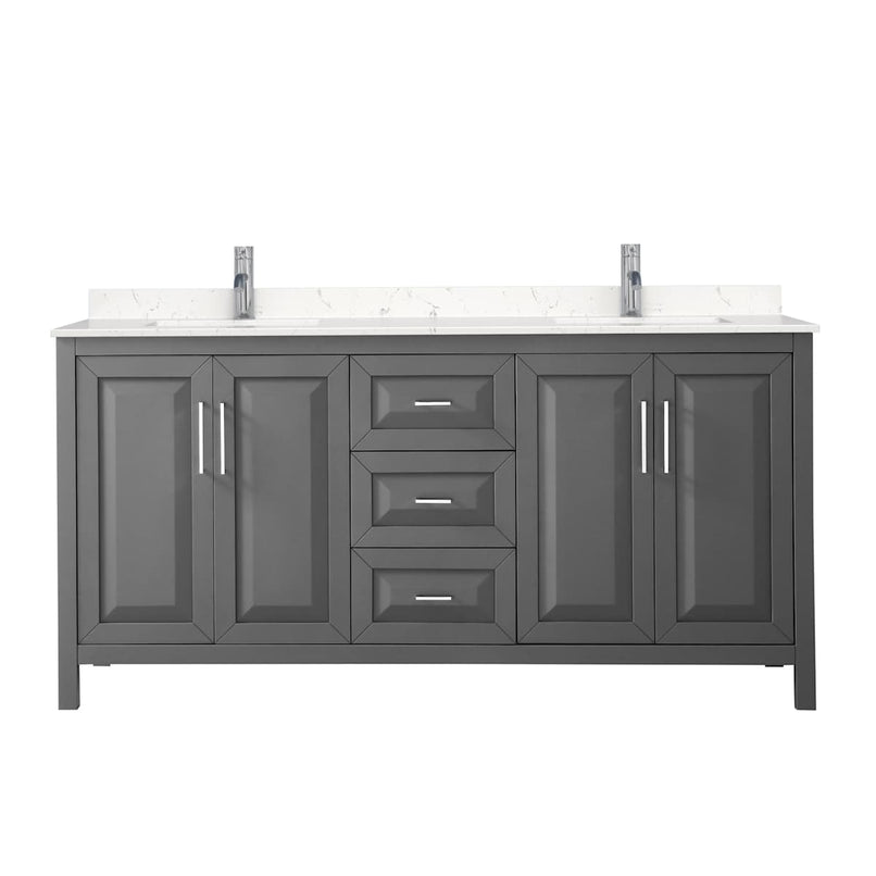 Daria 72" Free Standing Double Basin Vanity Set with Cabinet and Cultured Marble Vanity Top - image 14