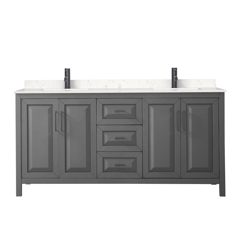 Daria 72" Free Standing Double Basin Vanity Set with Cabinet and Cultured Marble Vanity Top - image 16