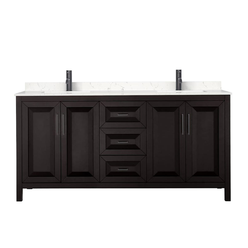 Daria 72" Free Standing Double Basin Vanity Set with Cabinet and Cultured Marble Vanity Top - image 18