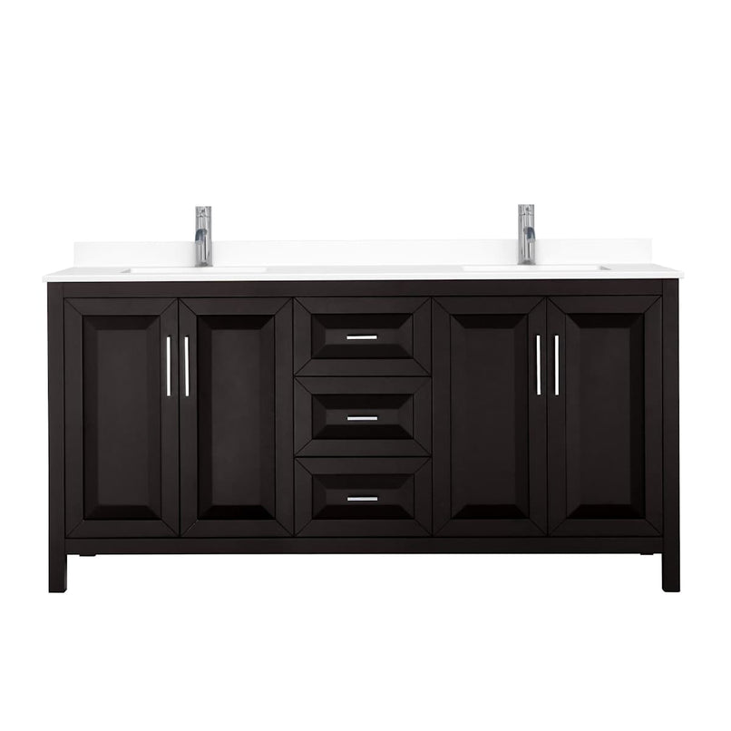 Daria 72" Free Standing Double Basin Vanity Set with Cabinet and Cultured Marble Vanity Top - image 19