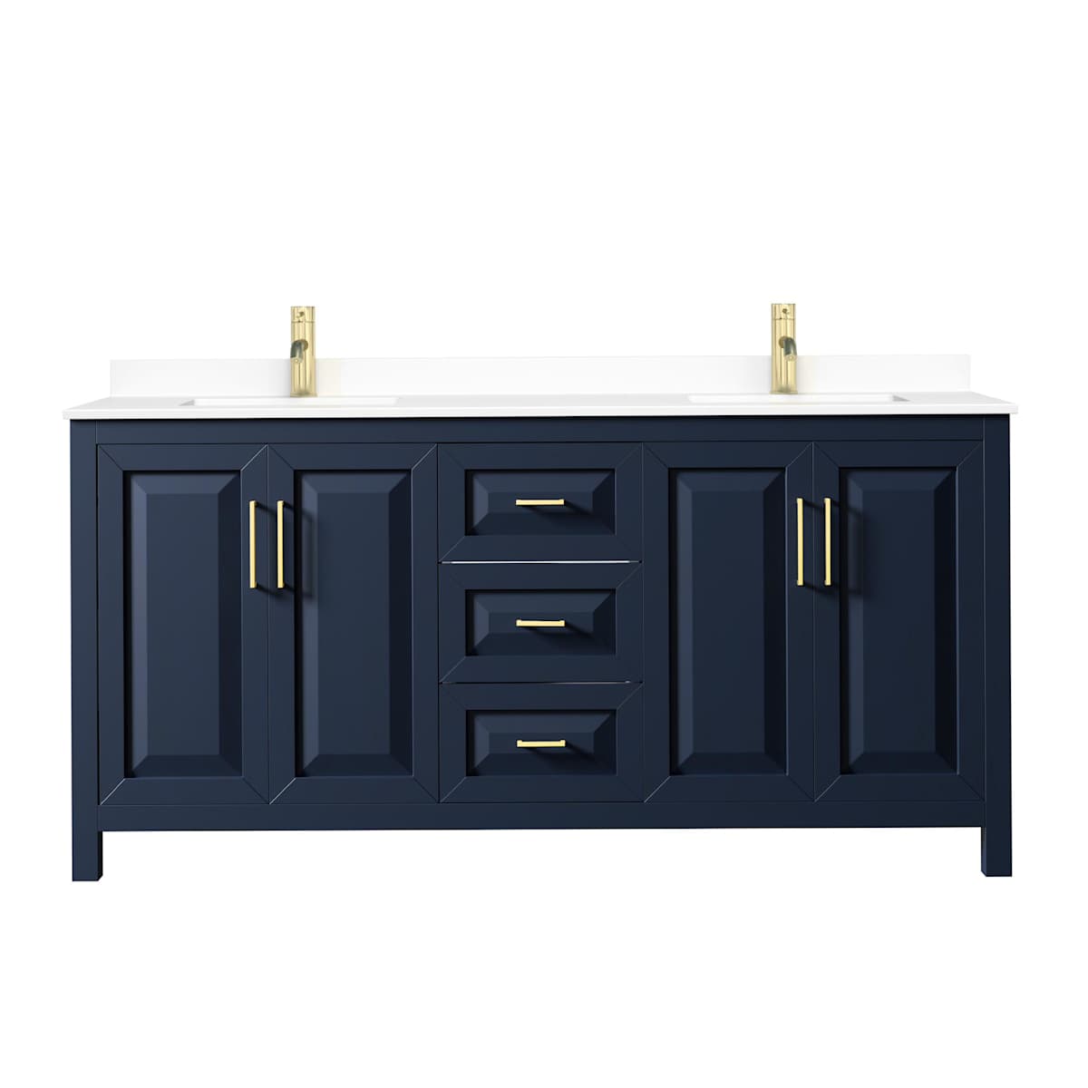Daria 72" Free Standing Double Basin Vanity Set with Cabinet and Cultured Marble Vanity Top - image 21