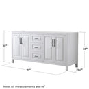 Daria 71" Double Free Standing Vanity Cabinet - Less Vanity Top - image 4