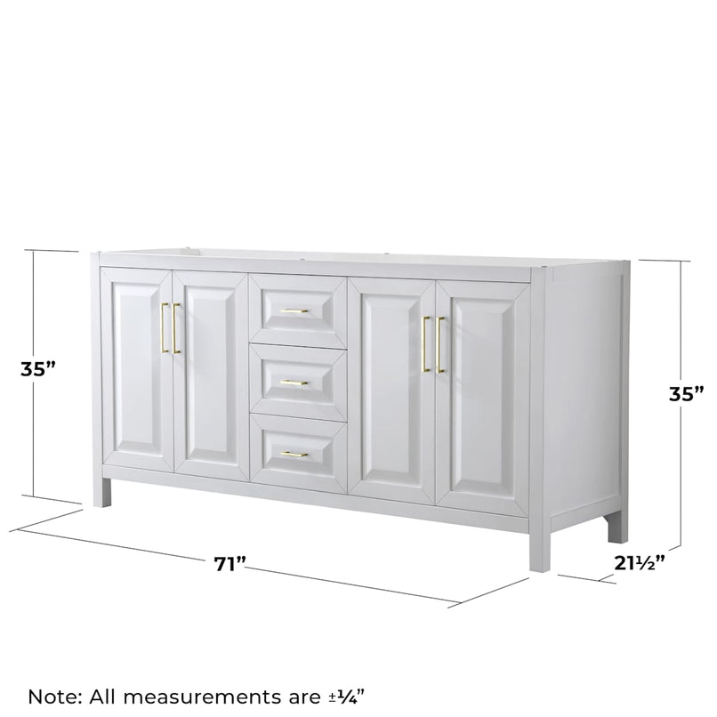 Daria 71" Double Free Standing Vanity Cabinet Only - Less Vanity Top - image 2