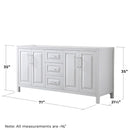 Daria 71" Double Free Standing Vanity Cabinet Only - Less Vanity Top - image 7