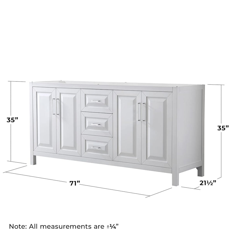 Daria 71" Double Free Standing Vanity Cabinet Only - Less Vanity Top - image 7