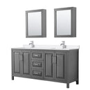Daria 72" Free Standing Double Basin Vanity Set with Cabinet, Quartz Vanity Top, and Medicine Cabinet - image 1