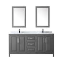 Daria 72" Free Standing Double Vanity Set with MDF Cabinet, Marble Vanity Top, 2 Undermount Sinks, and 2 Framed Mirrors - image 12