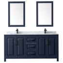 Daria 72" Free Standing Double Vanity Set with MDF Cabinet, Marble Vanity Top, 2 Undermount Sinks, and 2 Framed Mirrors - image 17