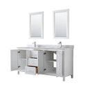 Daria 72" Free Standing Double Vanity Set with MDF Cabinet, Marble Vanity Top, 2 Undermount Sinks, and 2 Framed Mirrors - image 18