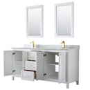 Daria 72" Free Standing Double Vanity Set with MDF Cabinet, Marble Vanity Top, 2 Undermount Sinks, and 2 Framed Mirrors - image 19