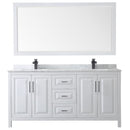 Daria 72" Free Standing Double Vanity Set with MDF Cabinet, Marble Vanity Top, 2 Undermount Sinks, and Framed Mirror - image 10