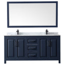Daria 72" Free Standing Double Vanity Set with MDF Cabinet, Marble Vanity Top, 2 Undermount Sinks, and Framed Mirror - image 16