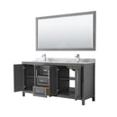 Daria 72" Free Standing Double Vanity Set with MDF Cabinet, Marble Vanity Top, 2 Undermount Sinks, and Framed Mirror - image 21