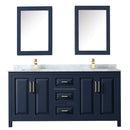 Daria 72" Free Standing Double Vanity Set with MDF Cabinet, Marble Vanity Top, 2 Undermount Sinks, and 2 Medicine Cabinets - image 3