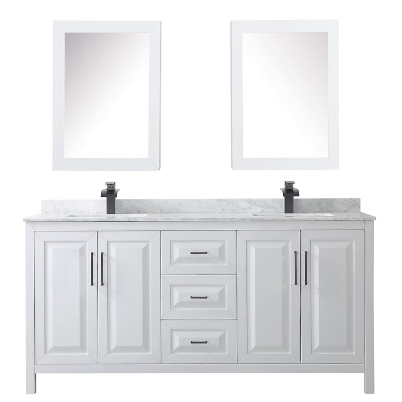 Daria 72" Free Standing Double Vanity Set with MDF Cabinet, Marble Vanity Top, 2 Undermount Sinks, and 2 Medicine Cabinets - image 9
