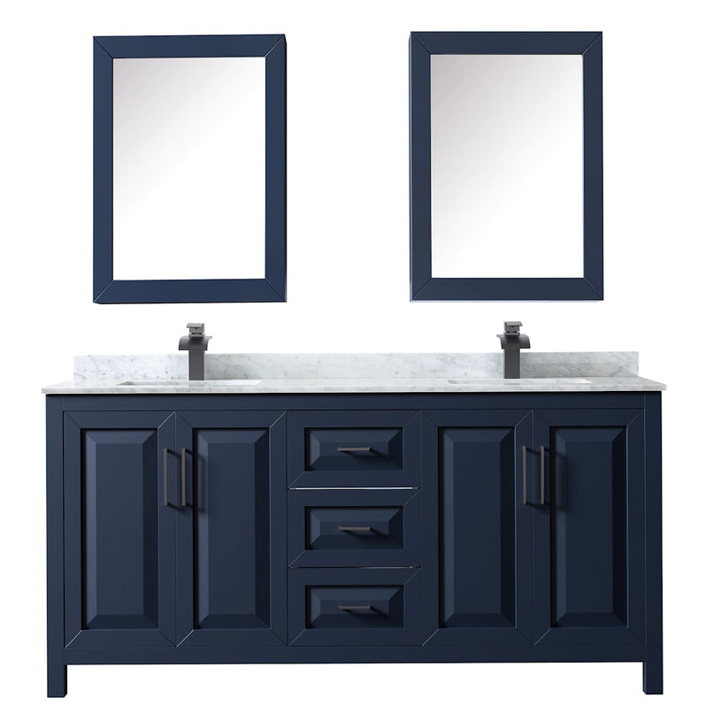 Daria 72" Free Standing Double Vanity Set with MDF Cabinet, Marble Vanity Top, 2 Undermount Sinks, and 2 Medicine Cabinets - image 14