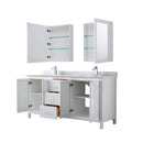 Daria 72" Free Standing Double Vanity Set with MDF Cabinet, Marble Vanity Top, 2 Undermount Sinks, and 2 Medicine Cabinets - image 19