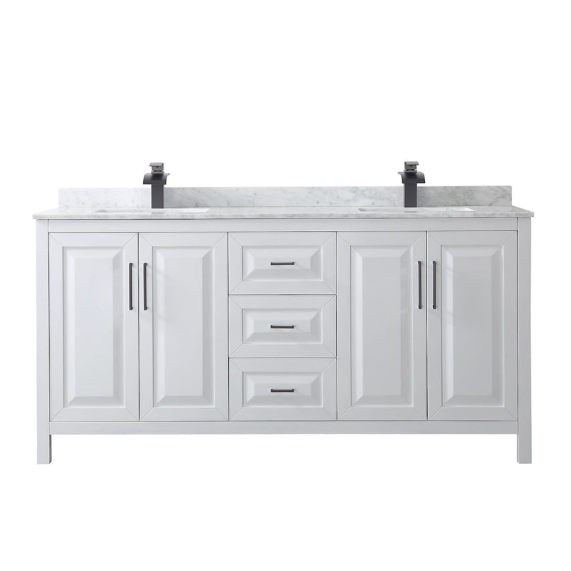 Daria 72" Free Standing Double Vanity Set with MDF Cabinet, Marble Vanity Top, and 2 Undermount Sinks - image 8