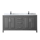 Daria 72" Free Standing Double Vanity Set with MDF Cabinet, Marble Vanity Top, and 2 Undermount Sinks - image 9