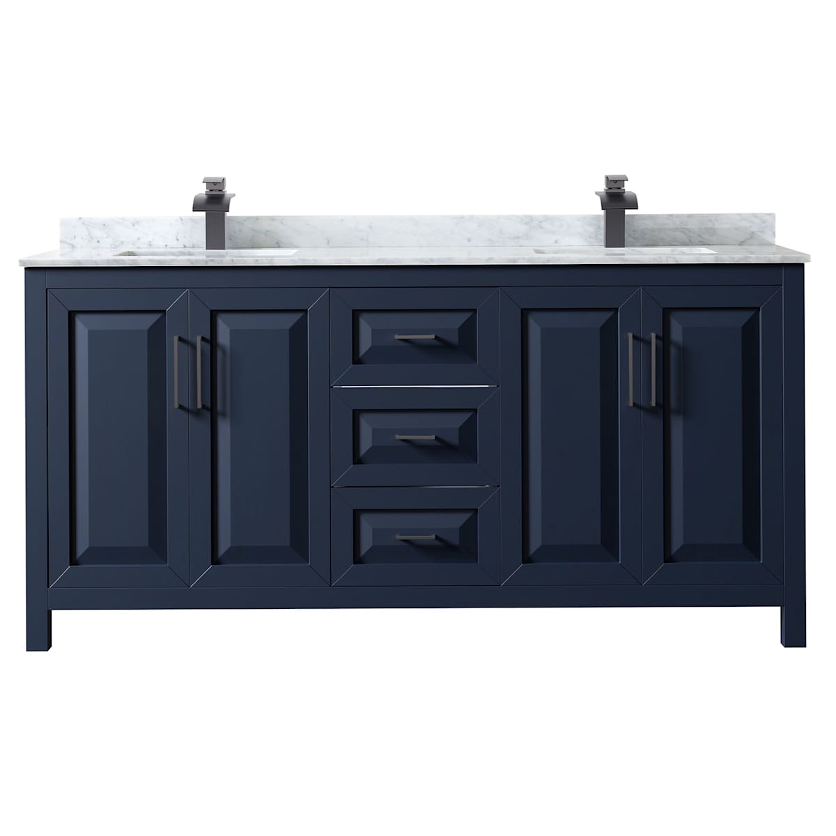 Daria 72" Free Standing Double Vanity Set with MDF Cabinet, Marble Vanity Top, and 2 Undermount Sinks - image 13
