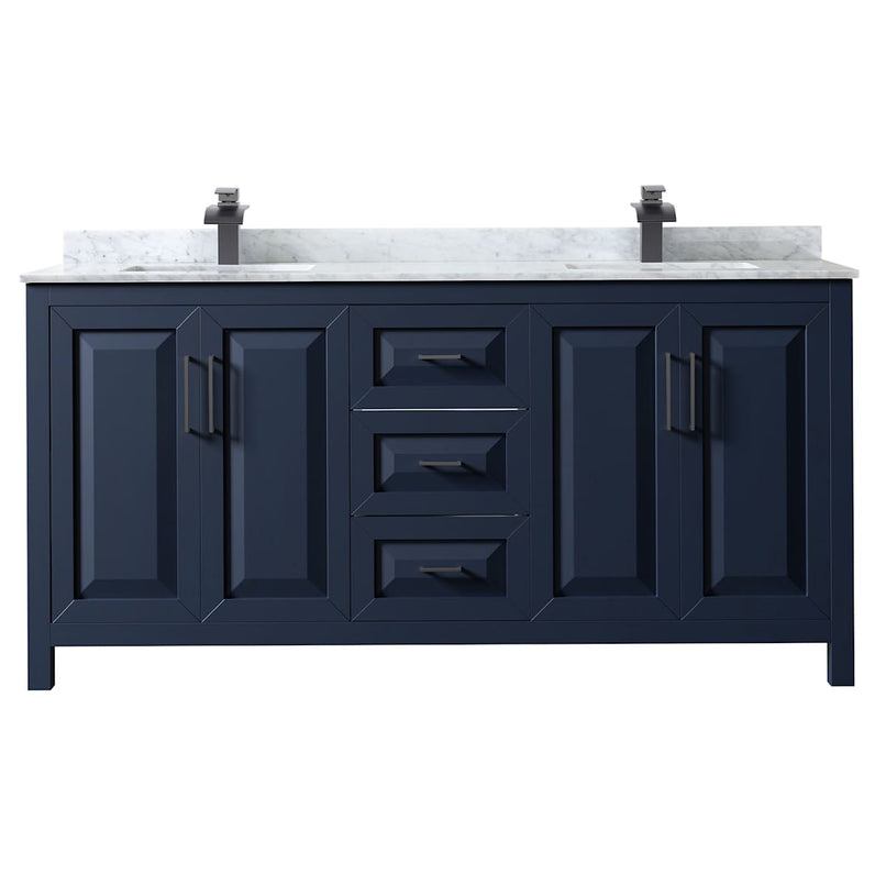 Daria 72" Free Standing Double Vanity Set with MDF Cabinet, Marble Vanity Top, and 2 Undermount Sinks - image 13