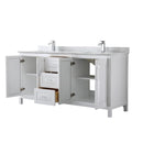 Daria 72" Free Standing Double Vanity Set with MDF Cabinet, Marble Vanity Top, and 2 Undermount Sinks - image 14