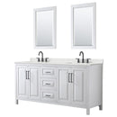 Daria 72" Free Standing Double Basin Vanity Set with Cabinet, Quartz Vanity Top, and Framed Mirror - image 1