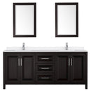 Daria 80" Free Standing Double Basin Vanity Set with Cabinet, Quartz Vanity Top, and Framed Mirror - image 11