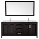 Daria 80" Free Standing Double Basin Vanity Set with Cabinet, Quartz Vanity Top, and Framed Mirror - image 10