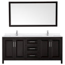 Daria 80" Free Standing Double Basin Vanity Set with Cabinet, Quartz Vanity Top, and Framed Mirror - image 12