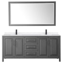 Daria 80" Free Standing Double Basin Vanity Set with Cabinet, Quartz Vanity Top, and Framed Mirror - image 16