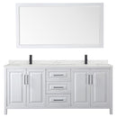 Daria 80" Free Standing Double Basin Vanity Set with Cabinet, Quartz Vanity Top, and Framed Mirror - image 18