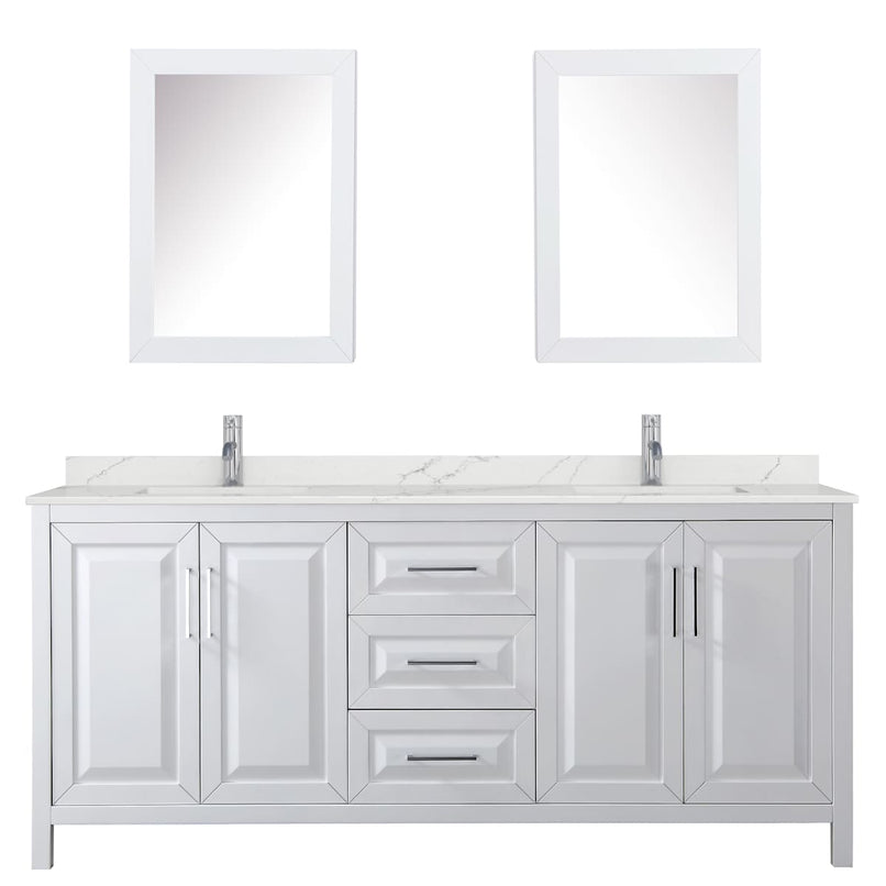 Daria 80" Free Standing Double Basin Vanity Set with Cabinet, Quartz Vanity Top, and Medicine Cabinet - image 20
