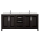 Daria 80" Free Standing Double Basin Vanity Set with Cabinet and Quartz Vanity Top - image 10